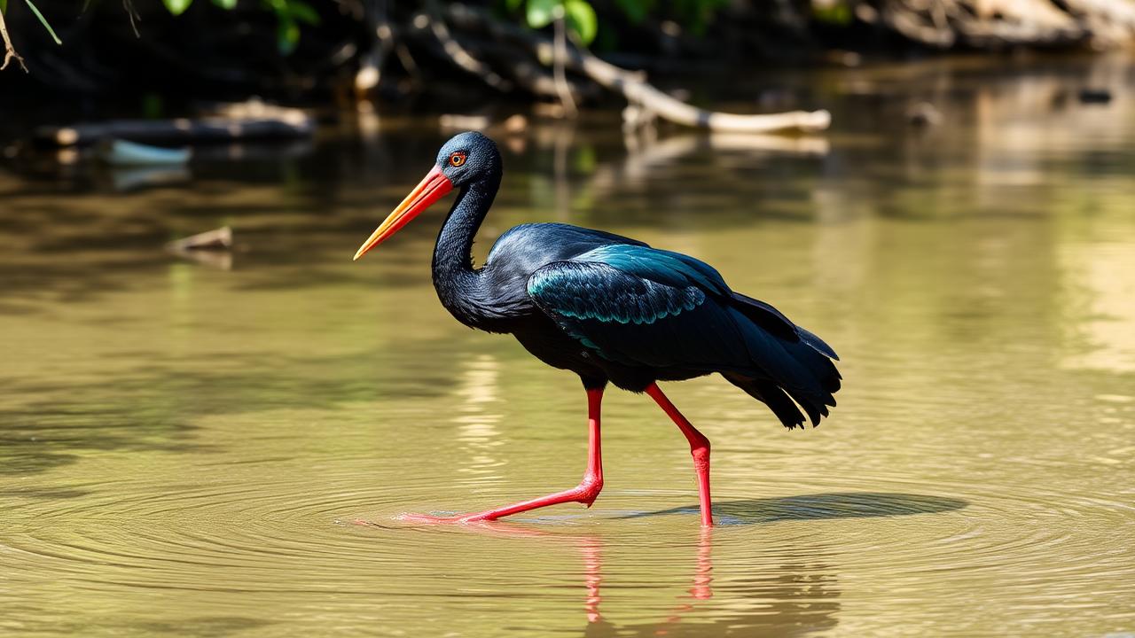 Black Stork (Ciconia nigra)